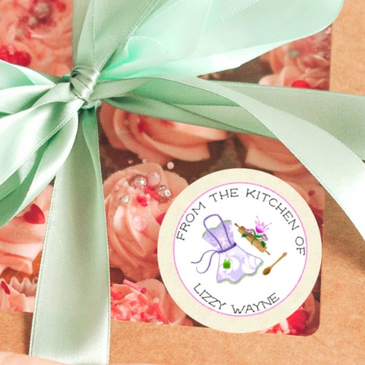 ヴィンテージ具付きベーキングエプロンベーキング ラウンドシール