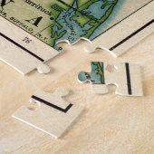 ヴィンテージ内戦時のバージニアの戦いの地図 ジグソーパズル (側面)