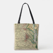 ヴィンテージ内戦時のバージニアの戦いの地図 トートバッグ (裏面)