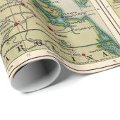 ヴィンテージ内戦時のバージニアの戦いの地図 ラッピングペーパー (ロールコーナー)