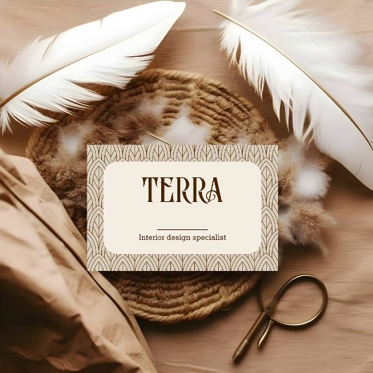 ヴィンテージ内部設計シンプル先住民パターン 名刺