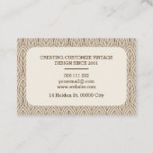 ヴィンテージ内部設計シンプル先住民パターン 名刺 (裏面)