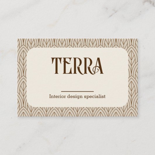 ヴィンテージ内部設計シンプル先住民パターン 名刺 (正面)