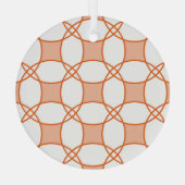 ヴィンテージ円アート:継ぎ目のない幾何学的パターン ガラスオーナメント (裏面)