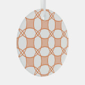 ヴィンテージ円アート:継ぎ目のない幾何学的パターン ガラスオーナメント (正面右)