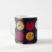 ヴィンテージ円シームレスパターン,抽象芸術,パターン コーヒーマグカップ (正面左)