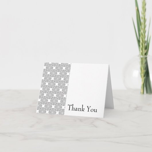 ヴィンテージ円パターンサンキューカード カード (正面)