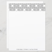 ヴィンテージ円パターンパーソナライズされた紙シート (正面/裏面)