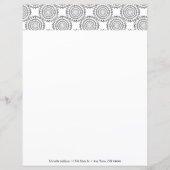 ヴィンテージ円パターンパーソナライズされた紙シート (正面)