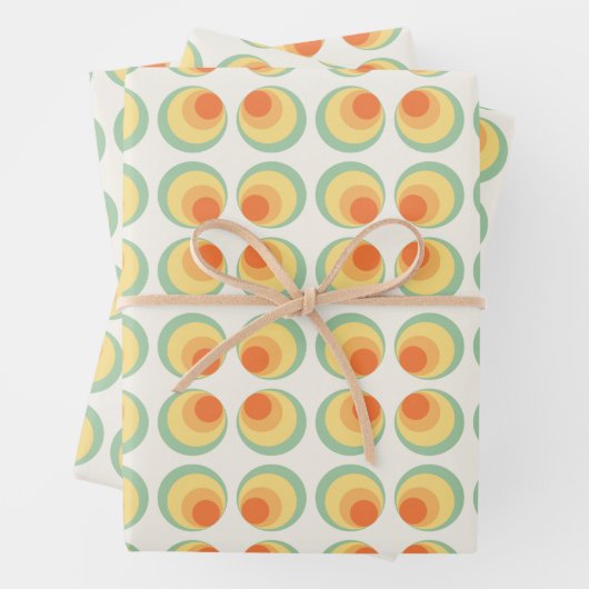 ヴィンテージ円模様 ラッピングペーパーシート (インサイチュ)