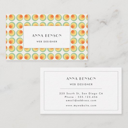 ヴィンテージ円模様 名刺 (正面/裏面)