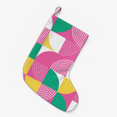 ヴィンテージ円:グラフィック調和。 スモールクリスマスストッキング (正面 (吊り時))