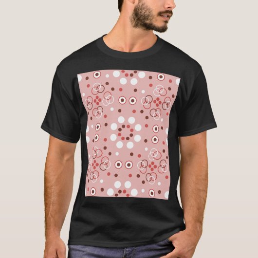 ヴィンテージ円：シームレスな幾何学的チャーム。 Tシャツ (正面)