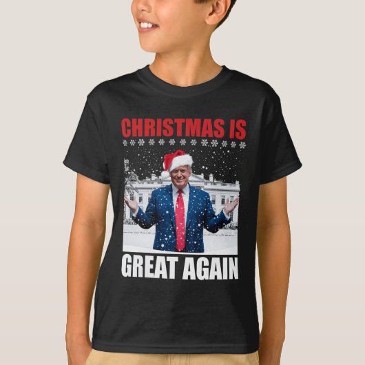 ヴィンテージ再び素晴らしクリスマスおもしろい Tシャツ (正面)