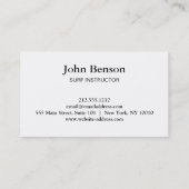 ヴィンテージ再生ウッドサーフインストラクター 名刺 (裏面)