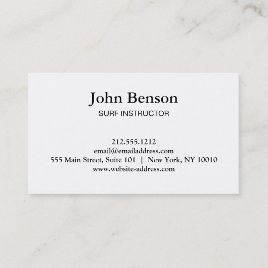 ヴィンテージ再生ウッドサーフインストラクター 名刺 (裏面)