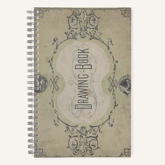 ヴィンテージ再生スケッチブック1880英国 ノートブック (正面)