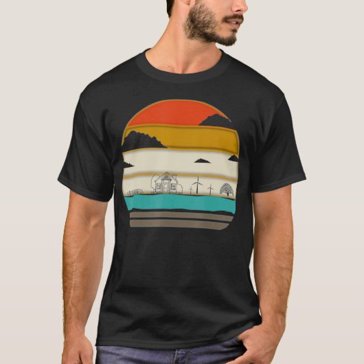 ヴィンテージ再生可能エネルギー Tシャツ (正面)