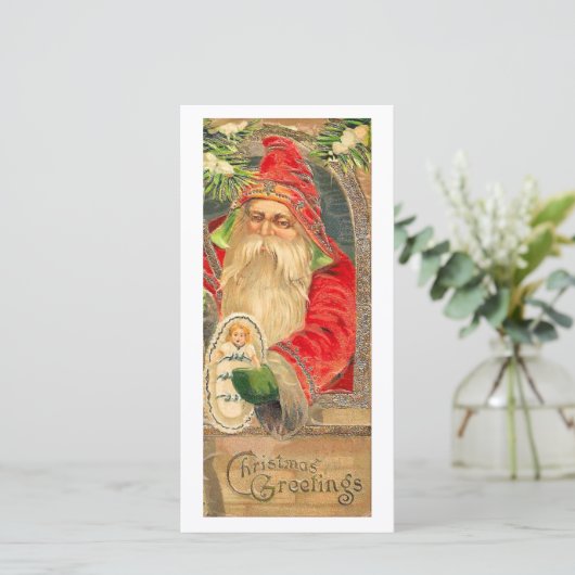 ヴィンテージ再生型クリスマスアート シーズンカード (スタンド正面)