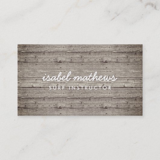 ヴィンテージ再生木材 名刺 (正面)