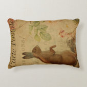 ヴィンテージ再生産うさぎ葉書 アクセントクッション (正面)