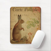 ヴィンテージ再生産うさぎ葉書 マウスパッド (マウス)