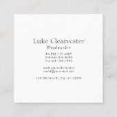 ヴィンテージ再生素朴 Barnwood|モノグラム スクエア名刺 (裏面)