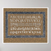 ヴィンテージ再生芸術プリント「レタリングアルファベット」 ポスター (正面)