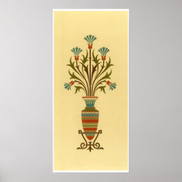 ヴィンテージ再生長花瓶アートポスター ポスター