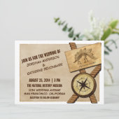 ヴィンテージ冒険結婚式招待状 招待状 (スタンド正面)