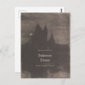 ヴィンテージ写カスタム真ハローウィンパーティ招待状 ポストカード (正面/裏面)