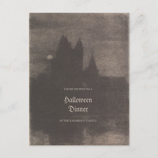 ヴィンテージ写カスタム真ハローウィンパーティ招待状 ポストカード (正面)