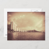 ヴィンテージ写真のハワイビーチ ポストカード (正面/裏面)