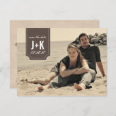 ヴィンテージ写真の保存日付テンプレート 案内ポストカード (正面/裏面)