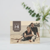 ヴィンテージ写真の保存日付テンプレート 案内ポストカード (スタンド正面)