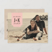 ヴィンテージ写真の保存日付テンプレート 案内ポストカード (正面/裏面)