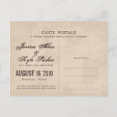 ヴィンテージ写真の保存日付テンプレート 案内ポストカード (裏面)