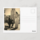 ヴィンテージ写真の保存日付結婚式招待状 ポストカード (裏面)