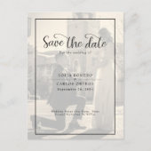 ヴィンテージ写真の保存日付結婚式招待状 ポストカード (正面)