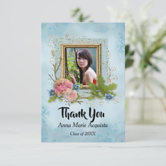 ヴィンテージ写真の卒業式 サンキューカード (スタンド正面)