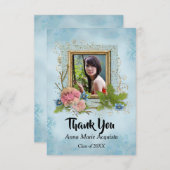 ヴィンテージ写真の卒業式 サンキューカード (正面/裏面)
