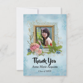ヴィンテージ写真の卒業式 サンキューカード