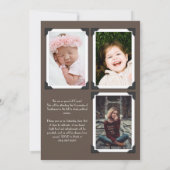 ヴィンテージ写真の卒業発表ブラウン 招待状 (裏面)