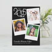 ヴィンテージ写真の卒業発表 招待状 (スタンド正面)