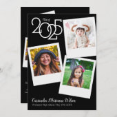 ヴィンテージ写真の卒業発表 招待状 (正面/裏面)