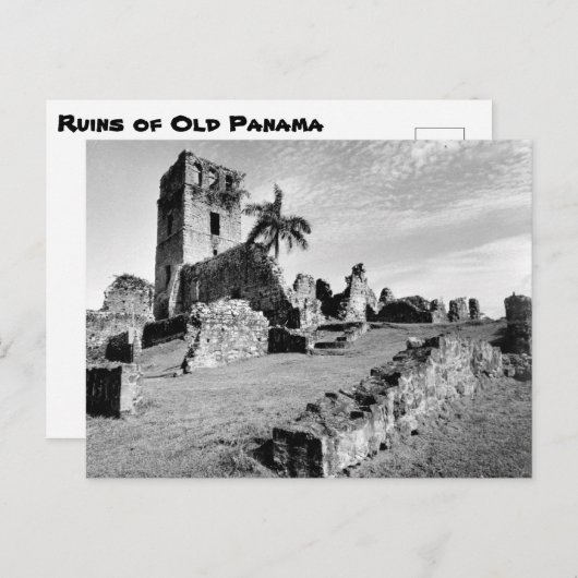 ヴィンテージ写真の古いパナマ遺跡 ポストカード (正面/裏面)