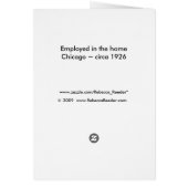 ヴィンテージ写真の女と犬 (裏面)