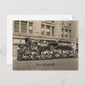 ヴィンテージ写真の新しいアドレスの移動 ポストカード (正面/裏面)