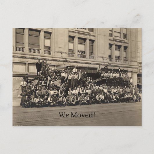 ヴィンテージ写真の新しいアドレスの移動 ポストカード (正面)