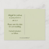 ヴィンテージ写真の日付の保存 案内ポストカード (裏面)